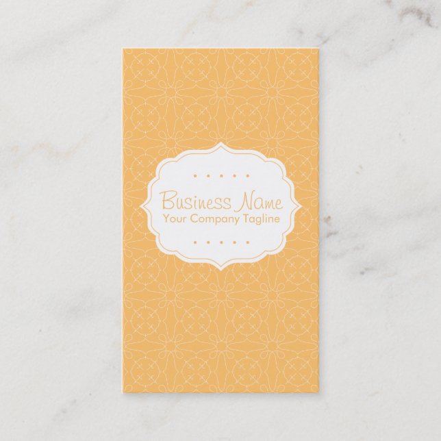 Orange Pattern Business Card (Front)