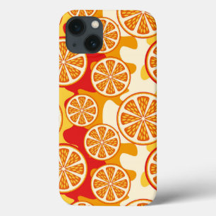 Orange pattern iPhone 13 case