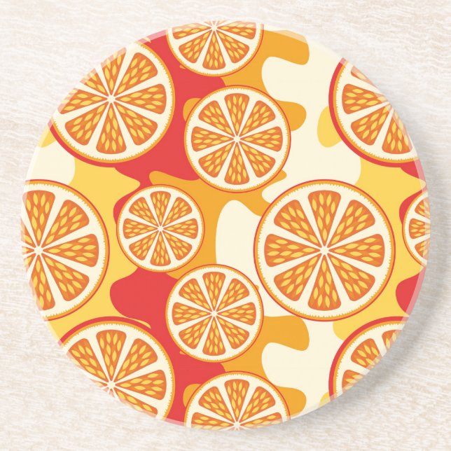Orange pattern coaster (Front)