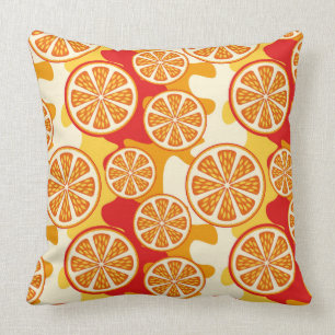 Orange pattern cushion