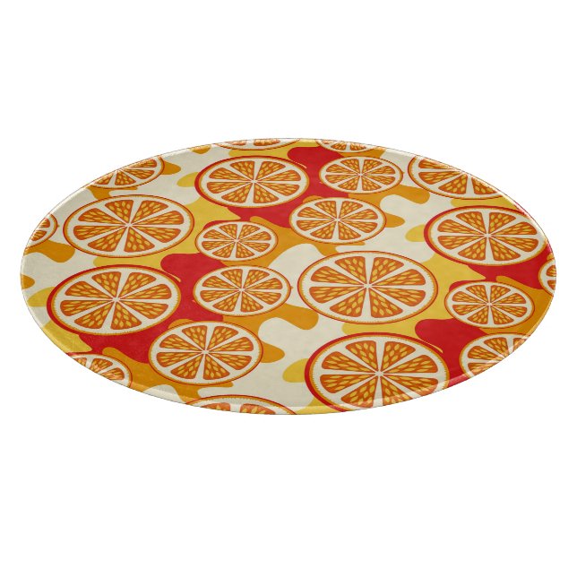 Orange pattern cutting board (Corner)