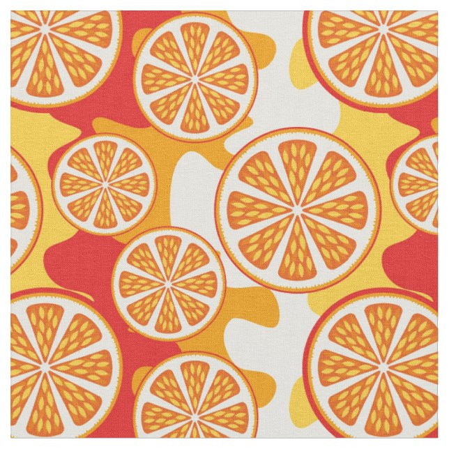 Orange pattern fabric (Close Up)