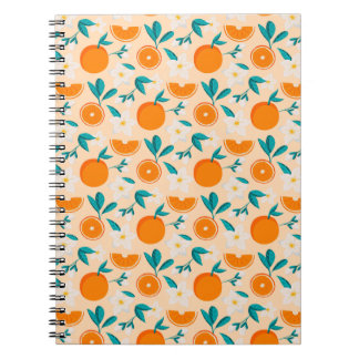 Orange Pattern | Fresh Citrus Design Notebook