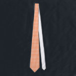 Orange Pattern Gingham  Check Groom's Tie<br><div class="desc">Orange Pattern Gingham  Check Groom's Tie. This orange gingham groom's tie will look really nice with your orange,  yellow and aqua wedding colour combinations.</div>