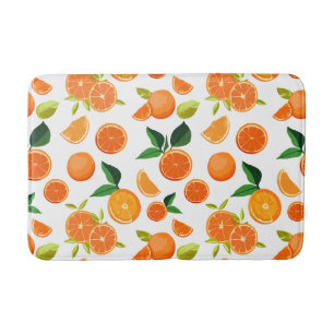 Orange pattern meduim bath mat
