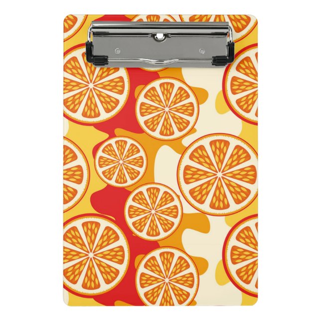Orange pattern mini clipboard (Front)