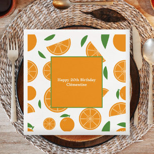 Orange Pattern Napkin