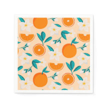 Orange Pattern napkin | Fresh Citrus Design 