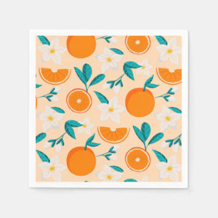 Orange Pattern napkin   Fresh Citrus Design 
