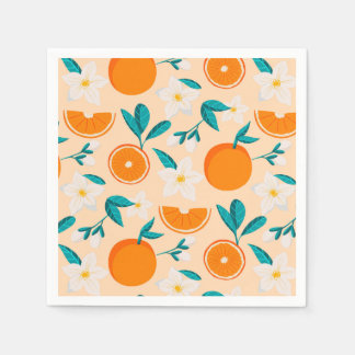 Orange Pattern napkin | Fresh Citrus Design 