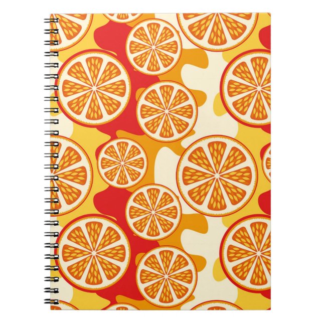 Orange pattern notebook (Front)