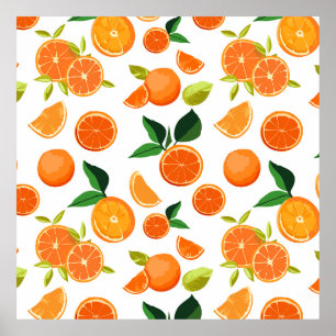 Orange pattern poster