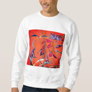 Orange pattern sweatshirt
