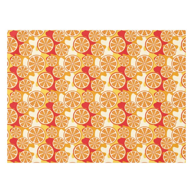 Orange pattern tablecloth (Front (Horizontal))