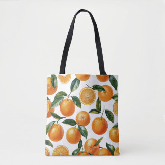 Orange Pattern Tote Bag