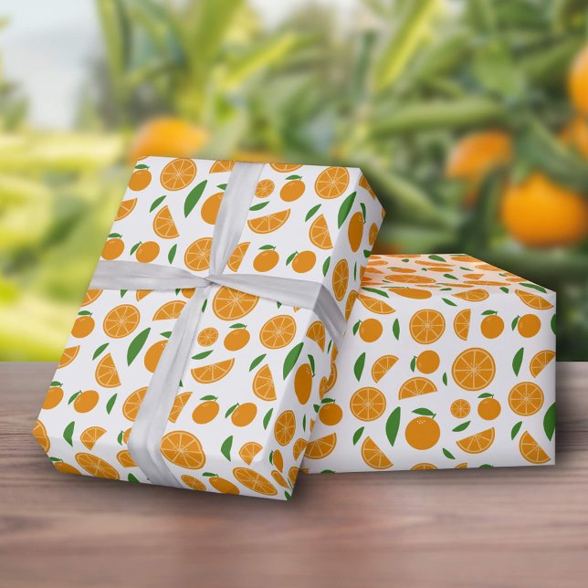 Orange Pattern Wrapping Paper (Orange Pattern Wrapping Paper)