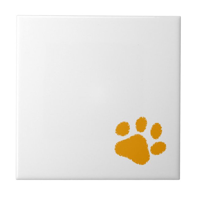 Orange Paw Tile (Front)