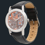 Orange PCB Circuit Board Design for IT Pros Watch<br><div class="desc">The Ultimate Aesthetic for Tech Visionaries Redefine your professional space with this high-definition graphic featuring a detailed Printed Circuit Assembly (PCBA). Captured in vibrant, deep orange tones with crisp silver and white conductive traces, this design showcases the intricate architecture of modern electronics—including integrated circuits, resistors, and capacitors—in stunning clarity. The...</div>