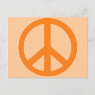 Orange Peace Sign Products Postcard