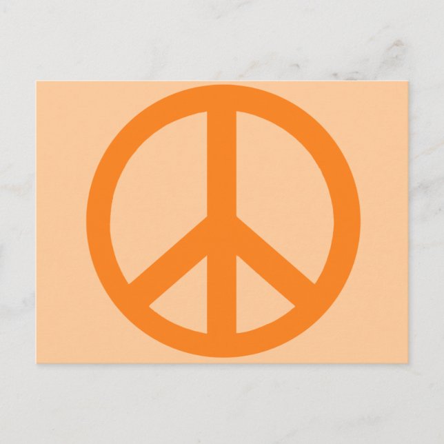 Orange Peace Sign Products Postcard (Front)