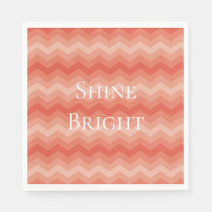 Orange Peach Chevron Napkin