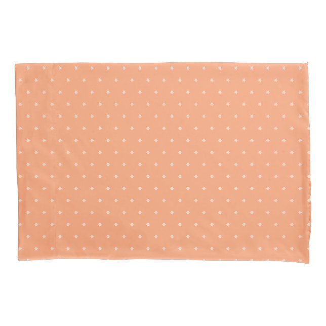  orange peach delicate pattern pillowcase (Front)