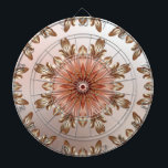 Orange Peach Floral Dartboard<br><div class="desc">Beautiful Orange Peach Floral Dartboard</div>