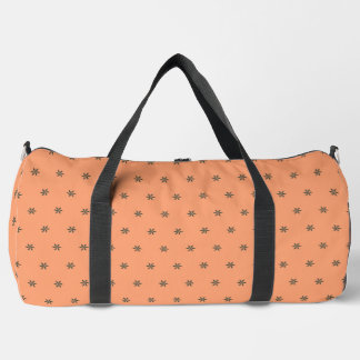 orange peach grey duffle bag
