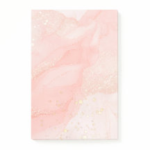 Orange Peach Liquid Marble Post-It® Notes, 4" x 6"