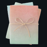 Orange Peach Mint Wedding Wrapping Paper Sheet<br><div class="desc">Orange Peach Mint Wedding or Bridal Shower</div>