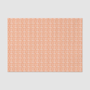 Orange Peel With White Crochet Lace Pattern Tissue Paper