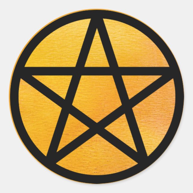 Orange Pentacle Stickers (Front)