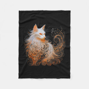 Orange Persians Cat Long Hair Cute Kitten Lover Me Fleece Blanket