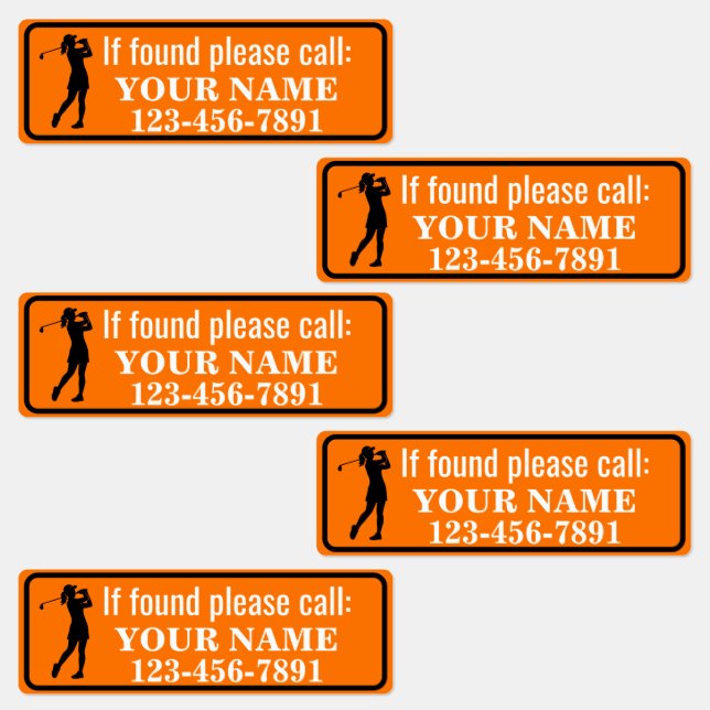Orange Personalised Golf Club (Group)