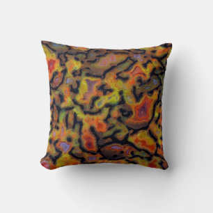 Orange Petrified Dinosaur Bone Cushion