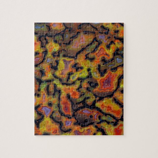 Orange Petrified Dinosaur Bone Jigsaw Puzzle (Vertical)