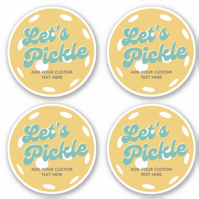 Orange Pickleball Let's Pickle Personalised Text (Front)