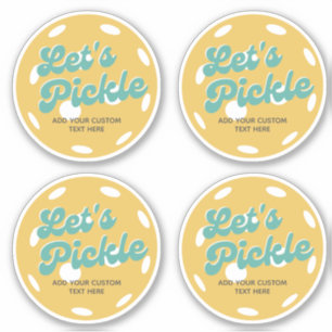 Orange Pickleball Let's Pickle Personalized Text