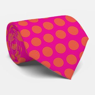 Orange Pink Abstract Patterns Custom Gift Favour Tie