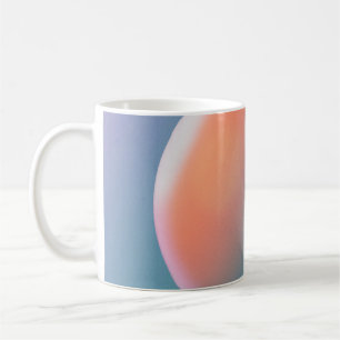 Orange, Pink and Blue Gradient Large Clock Coffee Mug