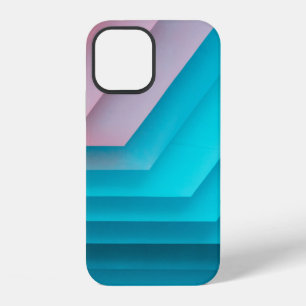 Orange, pink, and teal illustration iPhone 12 case