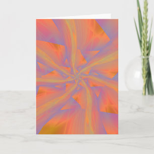 Orange Pink and Violet Spiral Arms Greeting Card