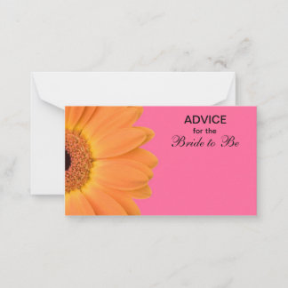 Orange & Pink Gerber Daisy Advice for the Bride