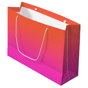 Orange Pink Gradient Large Gift Bag