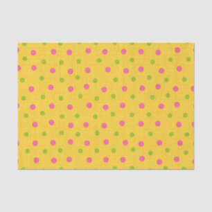 ORANGE PINK GREEN POLKA DOTS TISSUE PAPER
