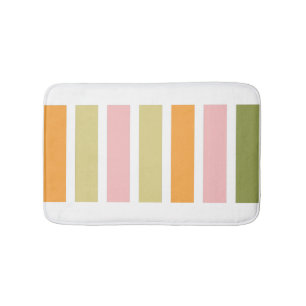 Orange Pink Green Tan Hues Bath Mat