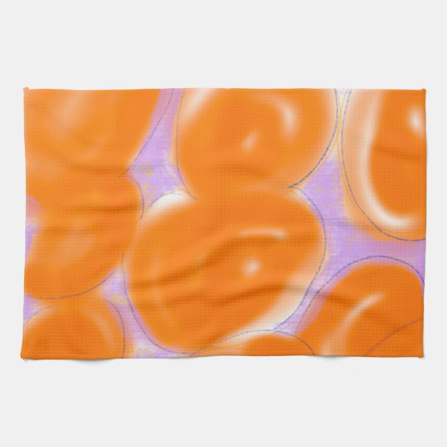 orange　pink　kitchentowel tea towel (Horizontal)