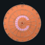Orange Pink Monogram Initial Modern Custom Colour  Dartboard<br><div class="desc">Designed with custom monogram initial text template in pink orange colours! You can change the colours and initials as you want! Makes a great gift or party favour for birthdays,  weddings,  bridal showers,  bachelorette party and more!</div>