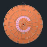 Orange Pink Monogram Initial Modern Custom Colour  Dartboard<br><div class="desc">Designed with custom monogram initial text template in pink orange colours! You can change the colours and initials as you want! Makes a great gift or party favour for birthdays,  weddings,  bridal showers,  bachelorette party and more!</div>