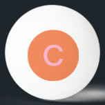 Orange Pink Monogram Initial Modern Custom Colour  Ping Pong Ball<br><div class="desc">Designed with custom monogram initial text template in pink orange colours! You can change the colours and initials as you want! Makes a great gift or party favour for birthdays,  weddings,  bridal showers,  bachelorette party and more!</div>